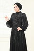 فستان سهرة أسود 4992D170-MS - Thumbnail