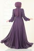 Evening Dress 4992D170-MS Dark Lilac - Thumbnail