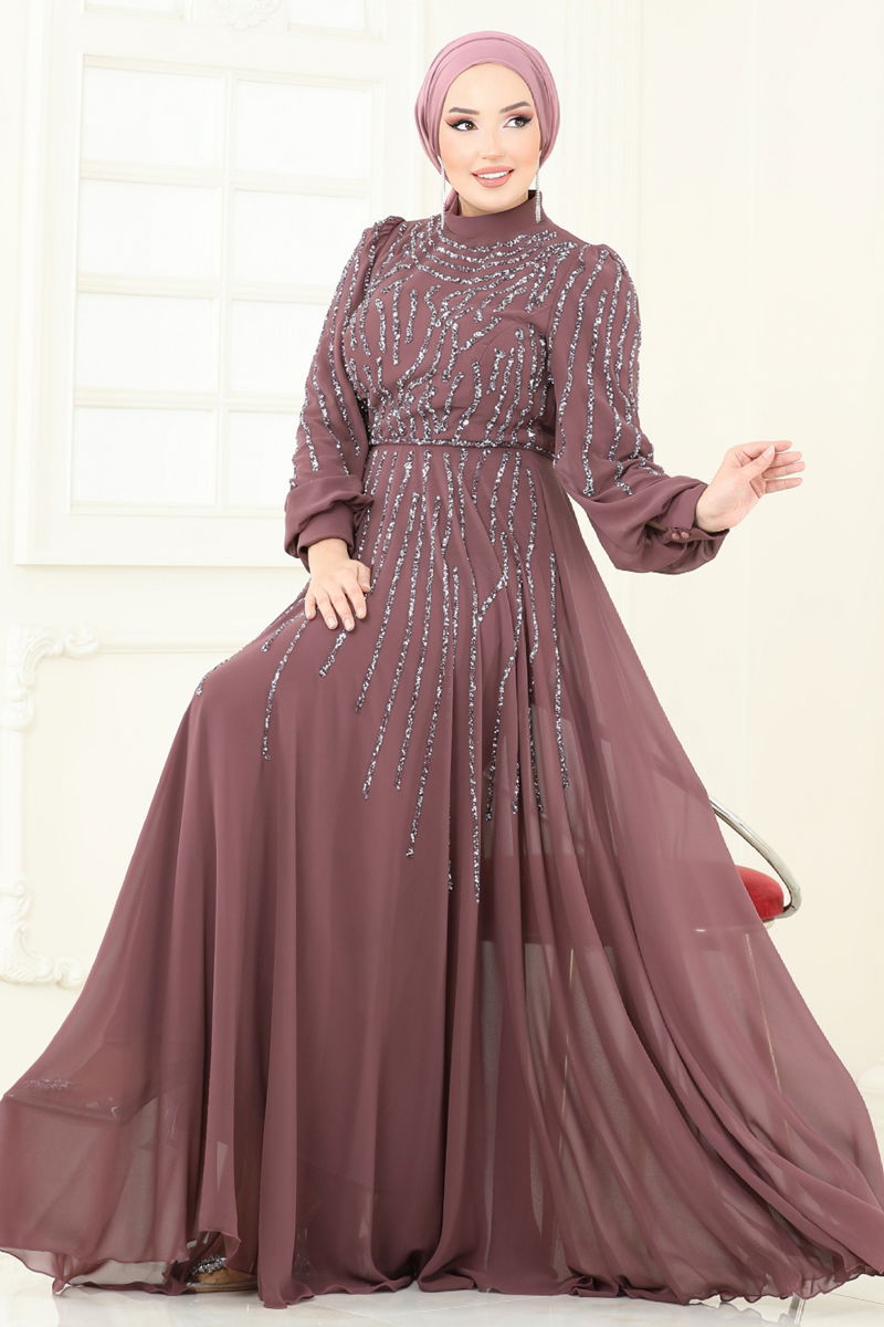 Evening Dress 4992D170-MS Dark Rose Dusky