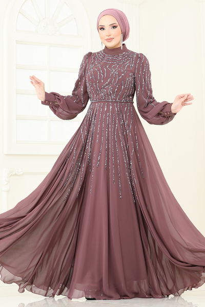 D.M.N. - Evening Dress 4992D170-MS Dark Rose Dusky - 360796
