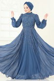 D.M.N. - Evening Dress 4992D170-MS Indigo