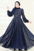 Evening Dress 4992D170-MS Navy Blue - Thumbnail