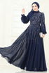 فستان سهرة كحلي 4992D170-MS - Thumbnail