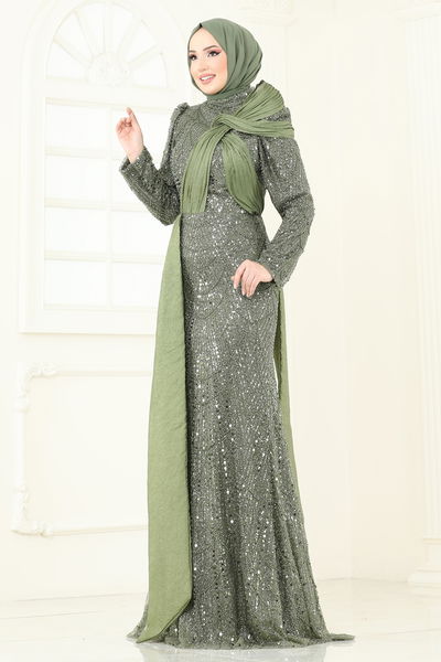 D.M.N. - Evening Dress 5070D170-MS Khaki - 360670