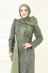 Evening Dress 5070D170-MS Khaki - Thumbnail