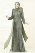 Evening Dress 5070D170-MS Khaki - Thumbnail