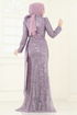 Evening Dress 5070D170-MS Lilac - Thumbnail