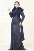 D.M.N. - Evening Dress 5070D170-MS Navy Blue