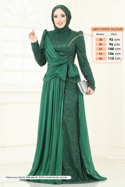 D.M.N. - Evening Dress 5076D170-MS Emerald - 360632