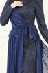Evening Dress 5076D170-MS Navy Blue - Thumbnail