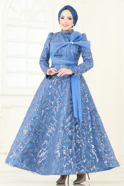 D.M.N. - Evening Dress 5099D170-MS Indigo - 360720