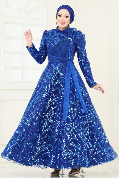 D.M.N. - Evening Dress 5099D170-MS Saxe - 360761