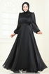 فستان سهرة أسود 5107D170-MS - Thumbnail
