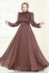 Evening Dress 5107D170-MS Brown - Thumbnail