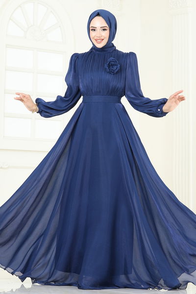 D.M.N. - Evening Dress 5107D170-MS Navy Blue - 360849