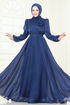 Evening Dress 5107D170-MS Navy Blue - Thumbnail