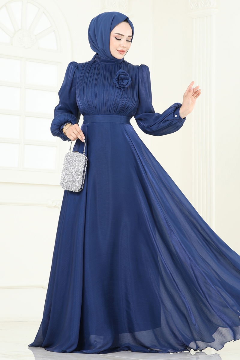 Evening Dress 5107D170-MS Navy Blue