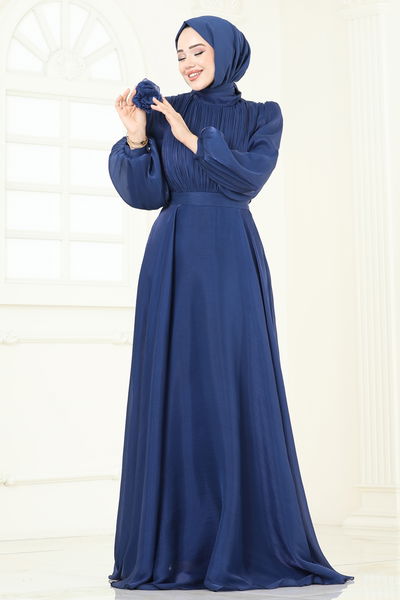D.M.N. - Evening Dress 5107D170-MS Navy Blue - 360852