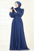 Evening Dress 5107D170-MS Navy Blue - Thumbnail