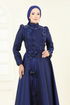 Evening Dress 5150D170-MS Navy Blue - Thumbnail