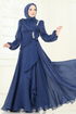 Evening Dress 5164D170-MS Navy Blue - Thumbnail