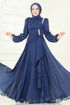 Evening Dress 5164D170-MS Navy Blue - Thumbnail