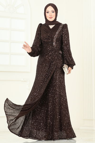 D.M.N. - Evening Dress 5238D170-MS Brown - 386810