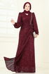 Evening Dress 5238D170-MS Burgundy - Thumbnail