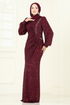 Evening Dress 5238D170-MS Burgundy - Thumbnail