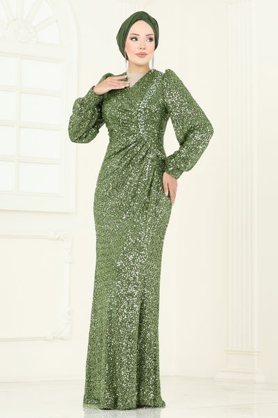 D.M.N. - Evening Dress 5238D170-MS Khaki - 386817