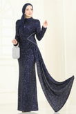 D.M.N. - Evening Dress 5247D170-MS Navy Blue