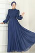 Evening Dress 5275D170-MS Navy Blue - Thumbnail