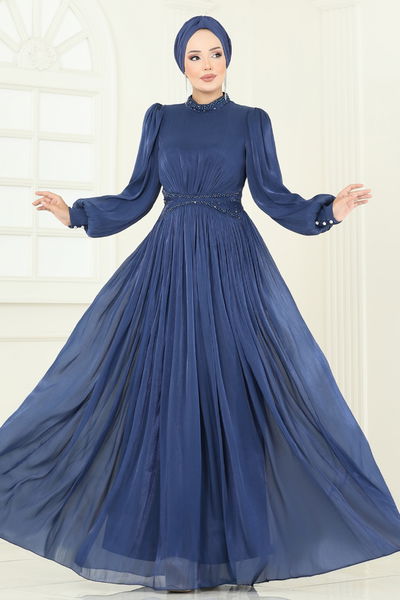 D.M.N. - Evening Dress 5275D170-MS Navy Blue - 386391