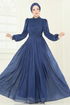 Evening Dress 5275D170-MS Navy Blue - Thumbnail