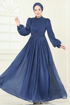 Evening Dress 5275D170-MS Navy Blue - Thumbnail