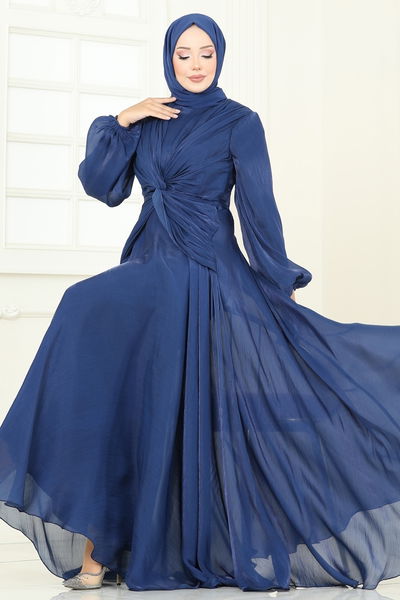 D.M.N. - Evening Dress 5286D170-MS Navy Blue - 385779