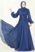 Evening Dress 5286D170-MS Navy Blue - Thumbnail