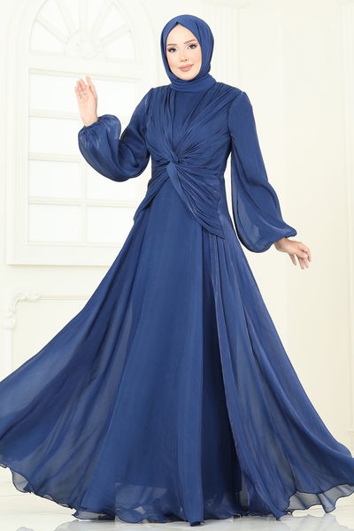 D.M.N. - Evening Dress 5286D170-MS Navy Blue - 385782