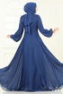 Evening Dress 5286D170-MS Navy Blue - Thumbnail