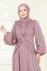 فستان سهرة بيج وردي 5286D170-MS - Thumbnail