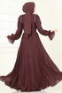 Evening Dress 5287D170-MS Brown - Thumbnail