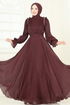 Evening Dress 5287D170-MS Brown - Thumbnail