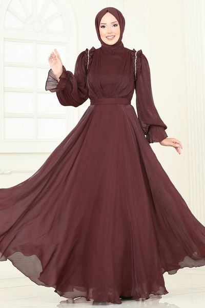 D.M.N. - Evening Dress 5287D170-MS Brown - 385714