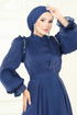Evening Dress 5287D170-MS Navy Blue - Thumbnail