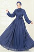 Evening Dress 5299D170-MS Indigo - Thumbnail