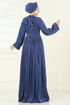 فستان سهرة ازرق 5299D170-MS - Thumbnail