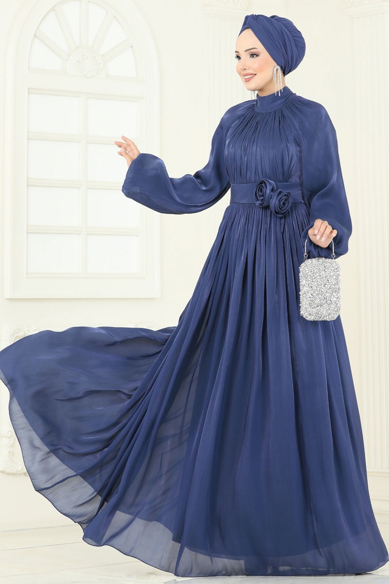 فستان سهرة ازرق 5299D170-MS