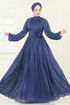 فستان سهرة ازرق 5299D170-MS - Thumbnail