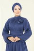 فستان سهرة ازرق 5299D170-MS - Thumbnail