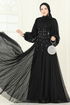 فستان سهرة أسود 5315D170-MS - Thumbnail